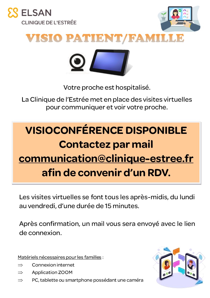 Communication patient/famille par visioconférence