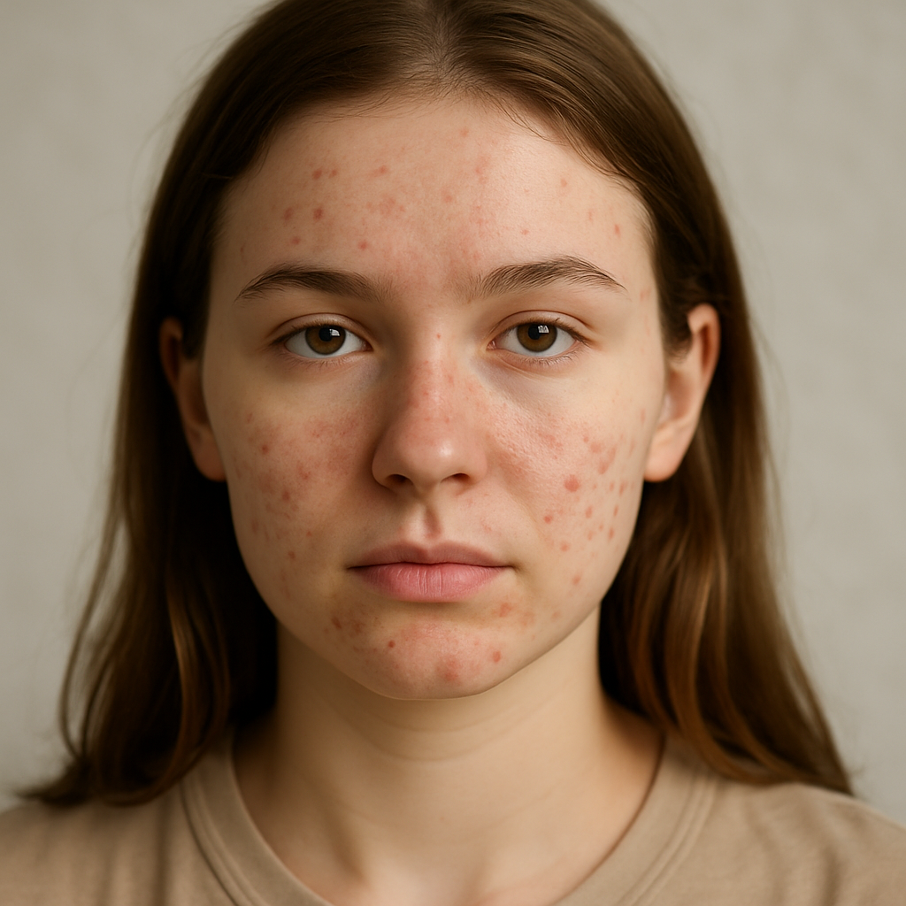 illustration jeune fille avec de lacné