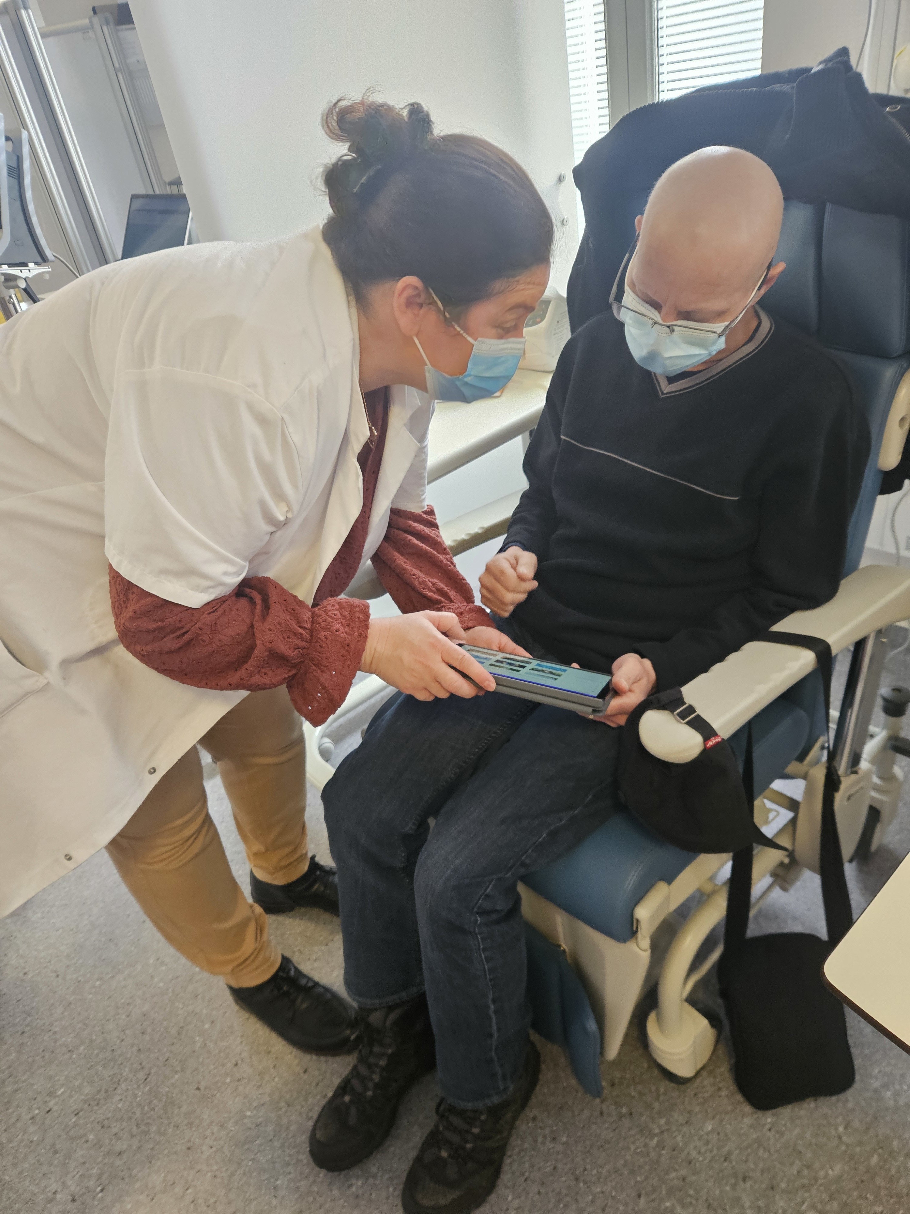 installation patient casque réalité virtuelle