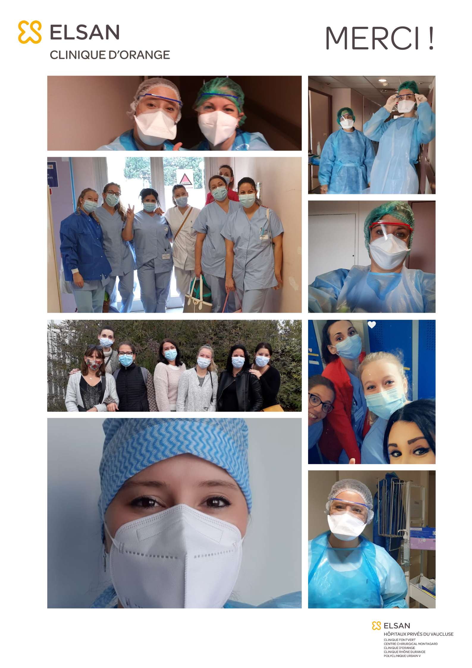 Les soignants de la Clinique d'Orange en renfort pendant la crise sanitaire