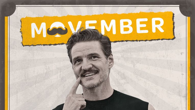 Movember : ELSAN lutte contre les cancers des hommes. Image de la campagne ELSAN 2025 Movember avec Pedro Pascal et sa célèbre moustache !