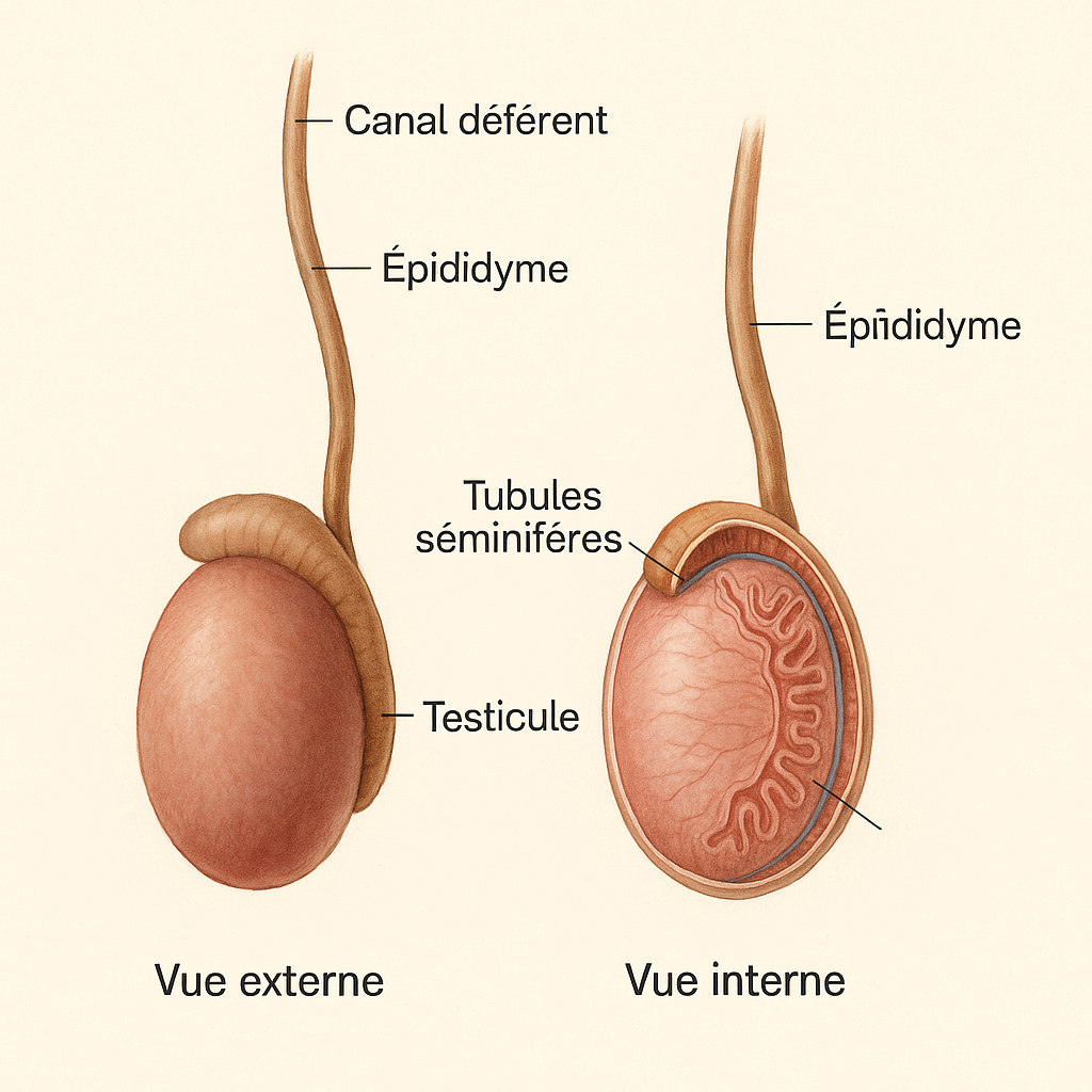 présentation interne et externe des testicules pour l'opération par Robot Da Vinci à Montauban