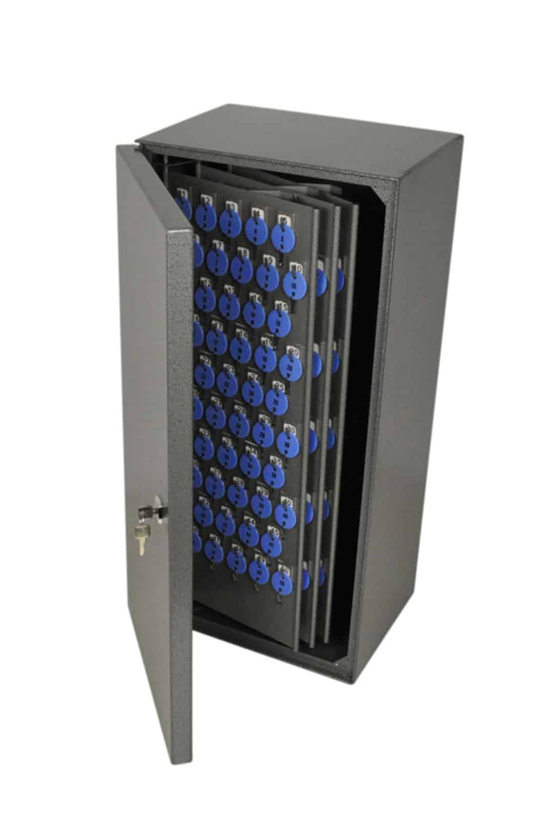 t398eg telkee 686l key cabinet 350 hooks grey