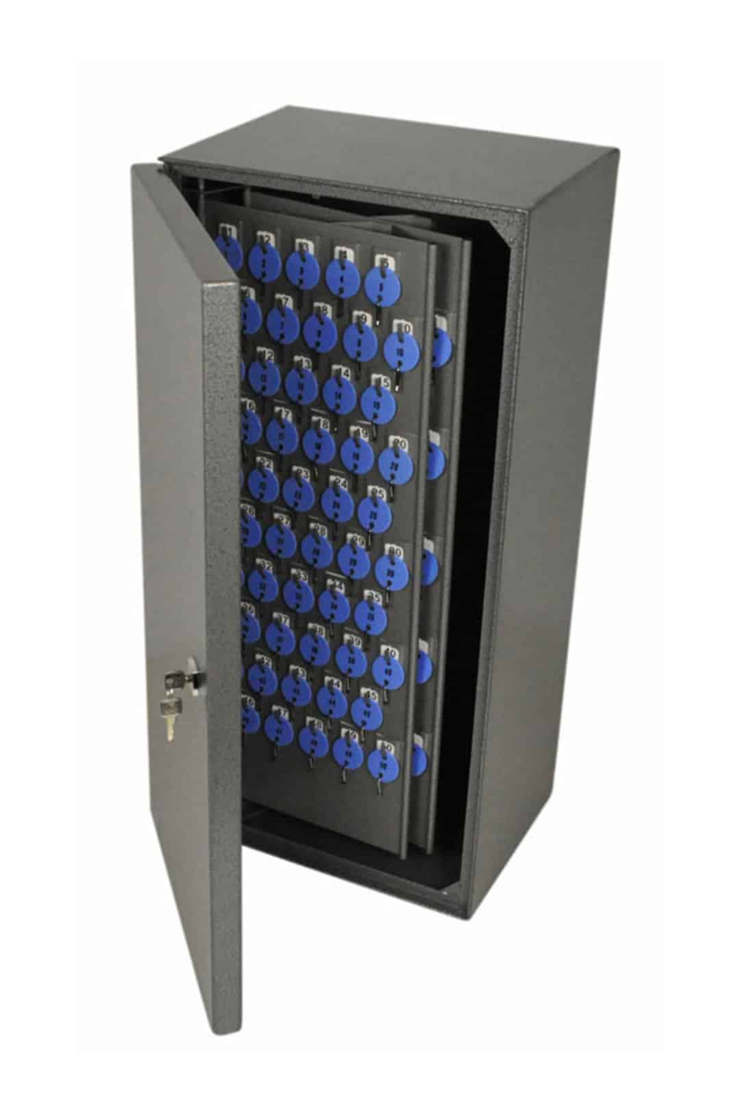 t398cg telkee 686l key cabinet 250 hooks grey
