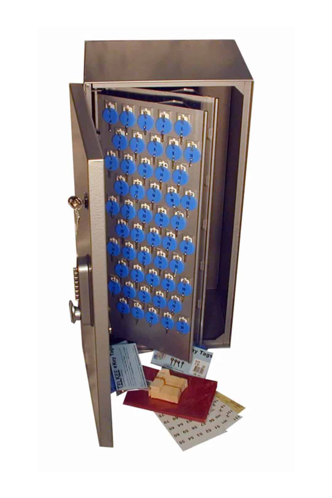 t398cgm telkee 686l key cabinet 250 hooks grey w mkp slam latch
