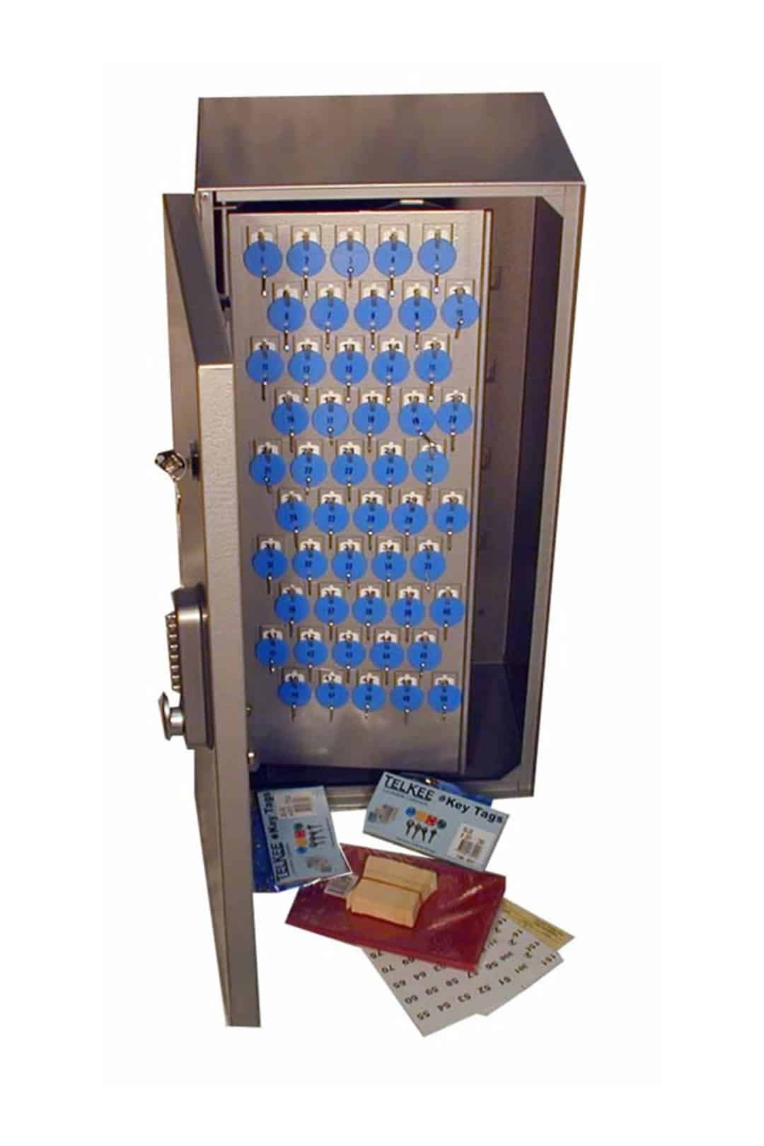 t398agm telkee 686l key cabinet 150 hooks grey w mkp slam latch