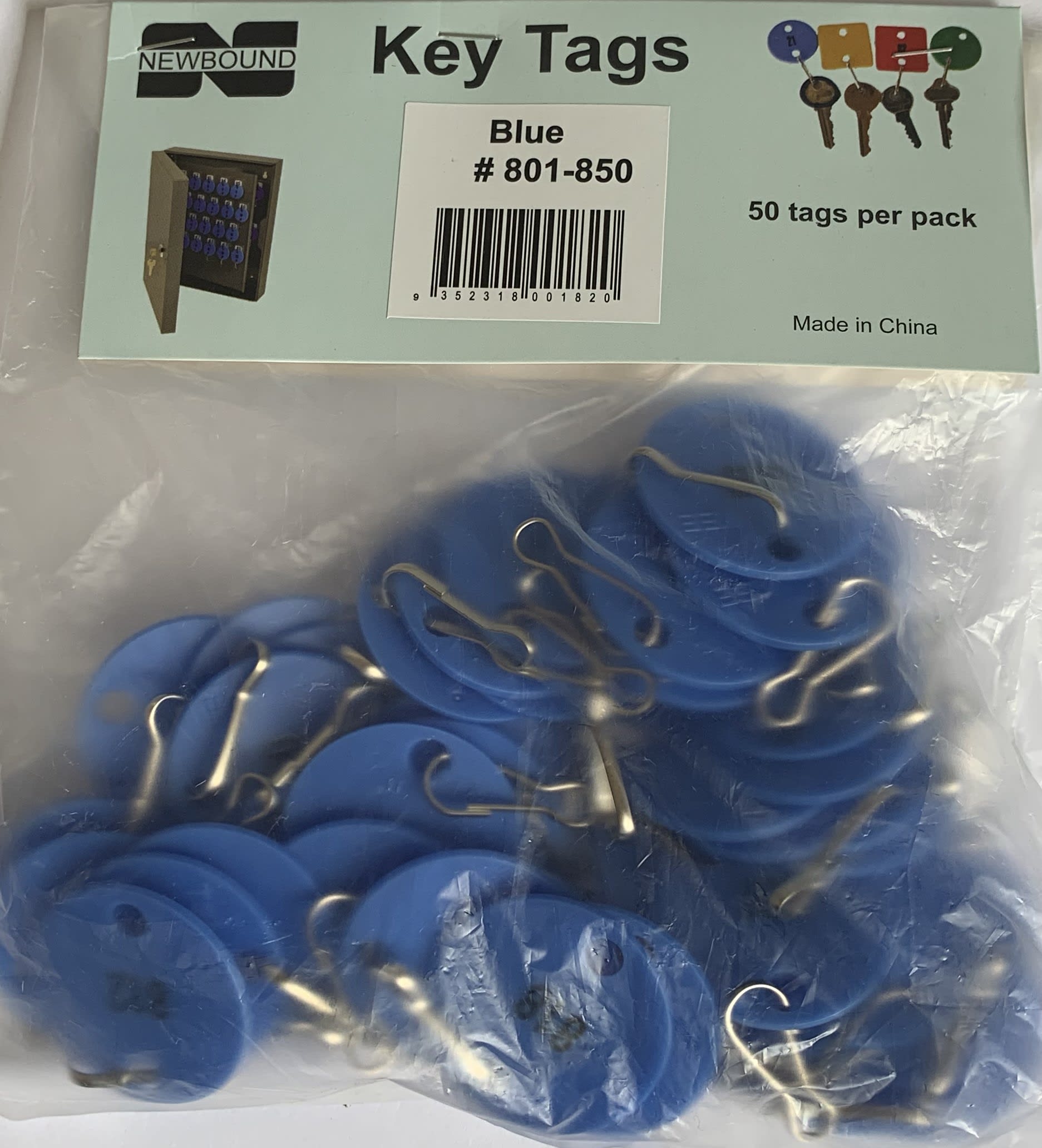 T355 B801 Telkee Key Tags 801 851 Blue Round