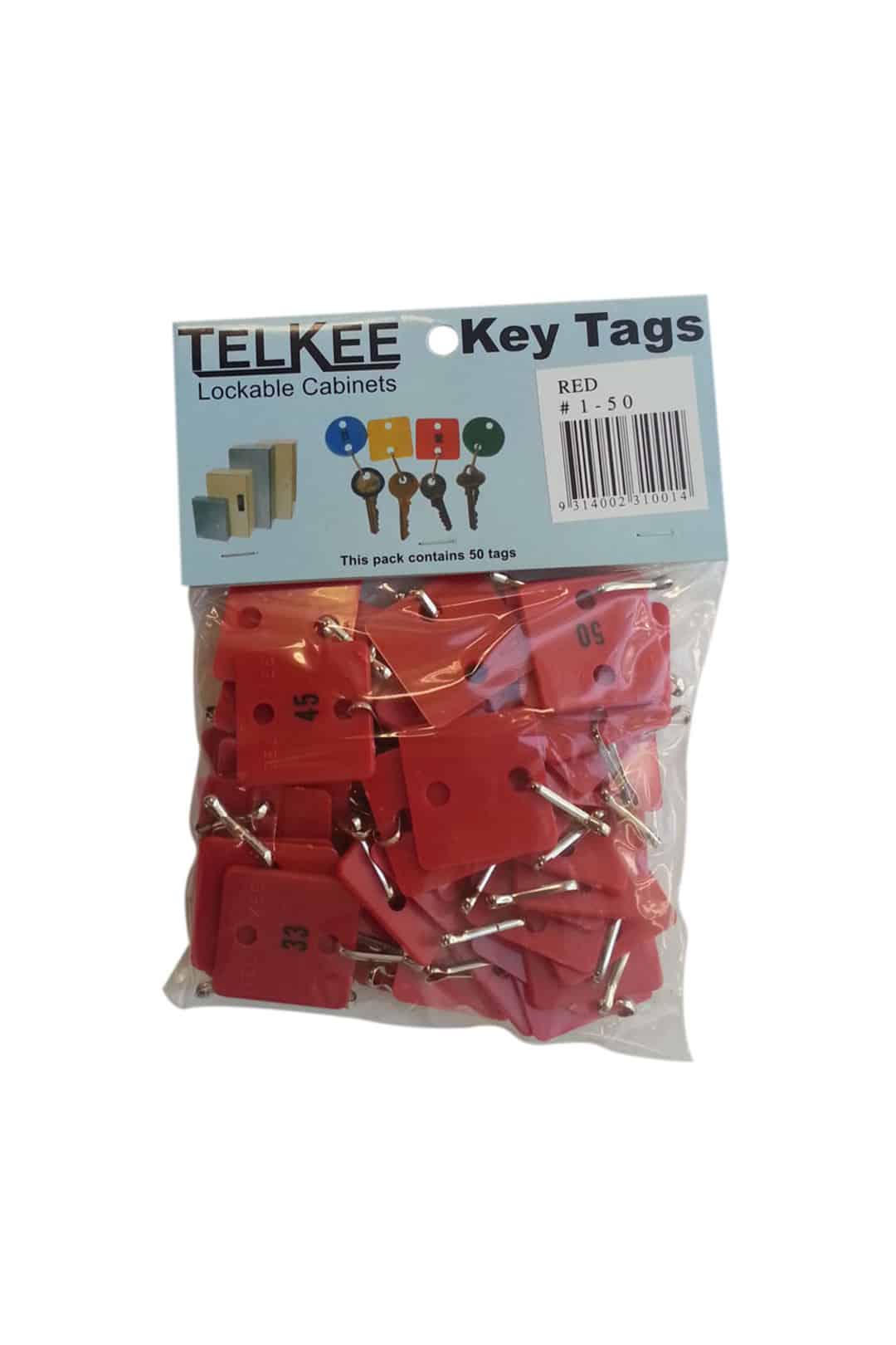 t355 r01 telkee numbered key tags 1 50 red square