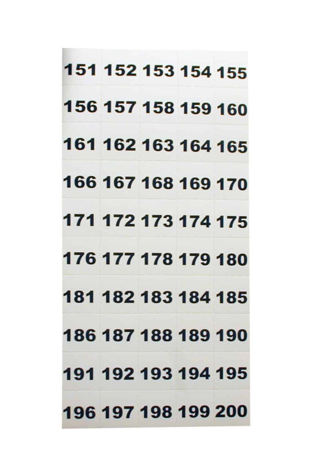 t353 151 telkee perf number sheet 151 200