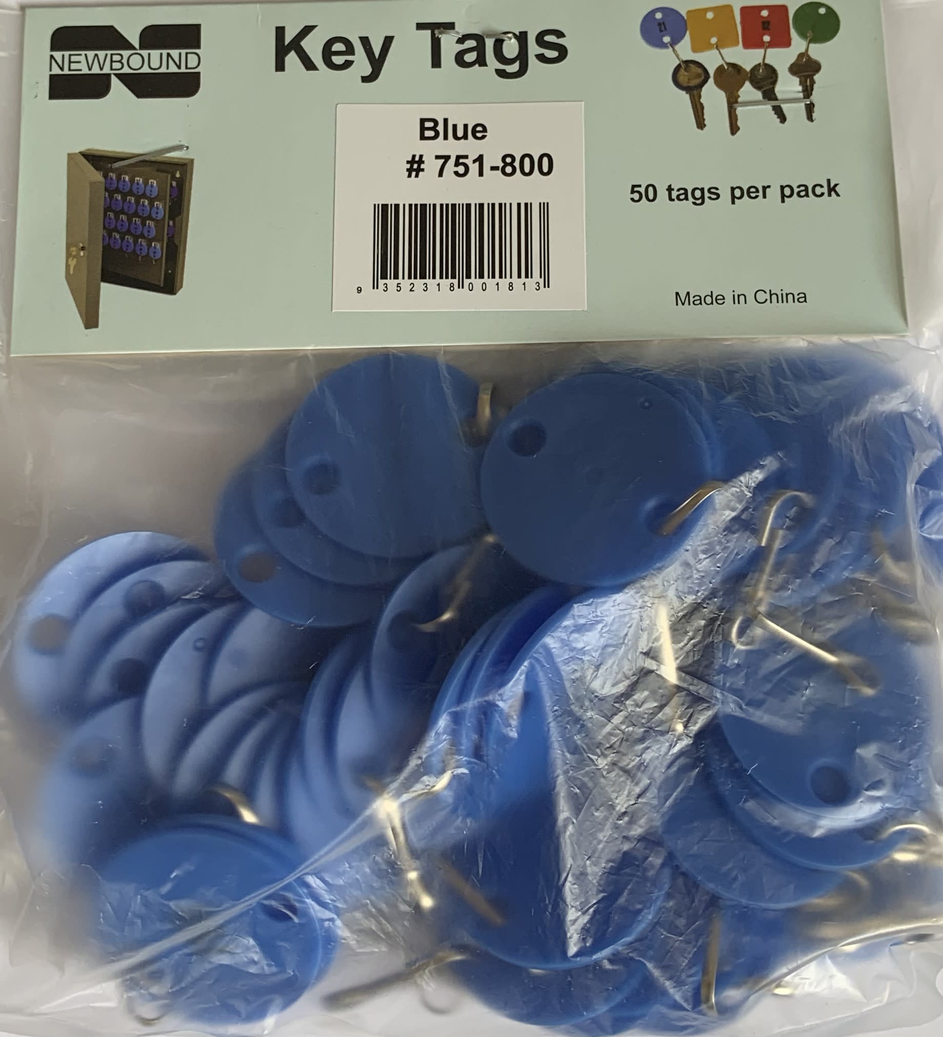 T355 B751 Telkee Key Tags 751 800 Blue Round