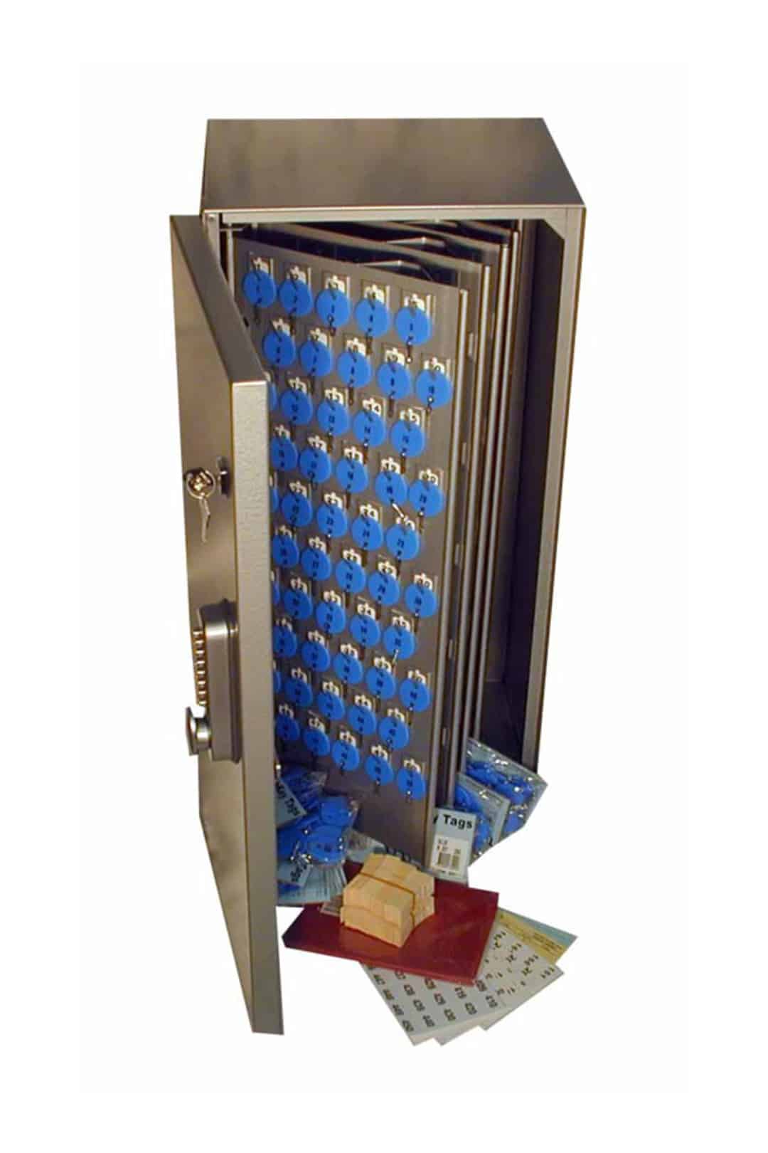 t398hgm telkee 686l key cabinet 550 hooks grey w mech key pad
