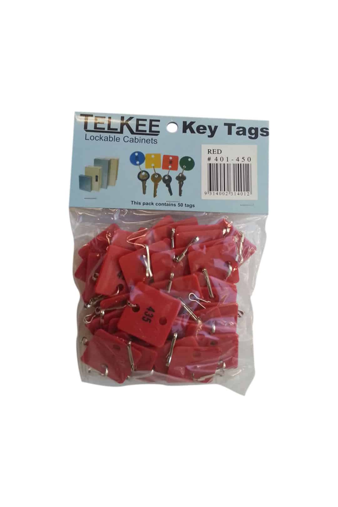 t355 r401 telkee numbered key tags 401 450 red square