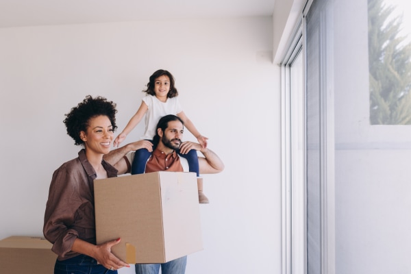 Professional movers handling a move