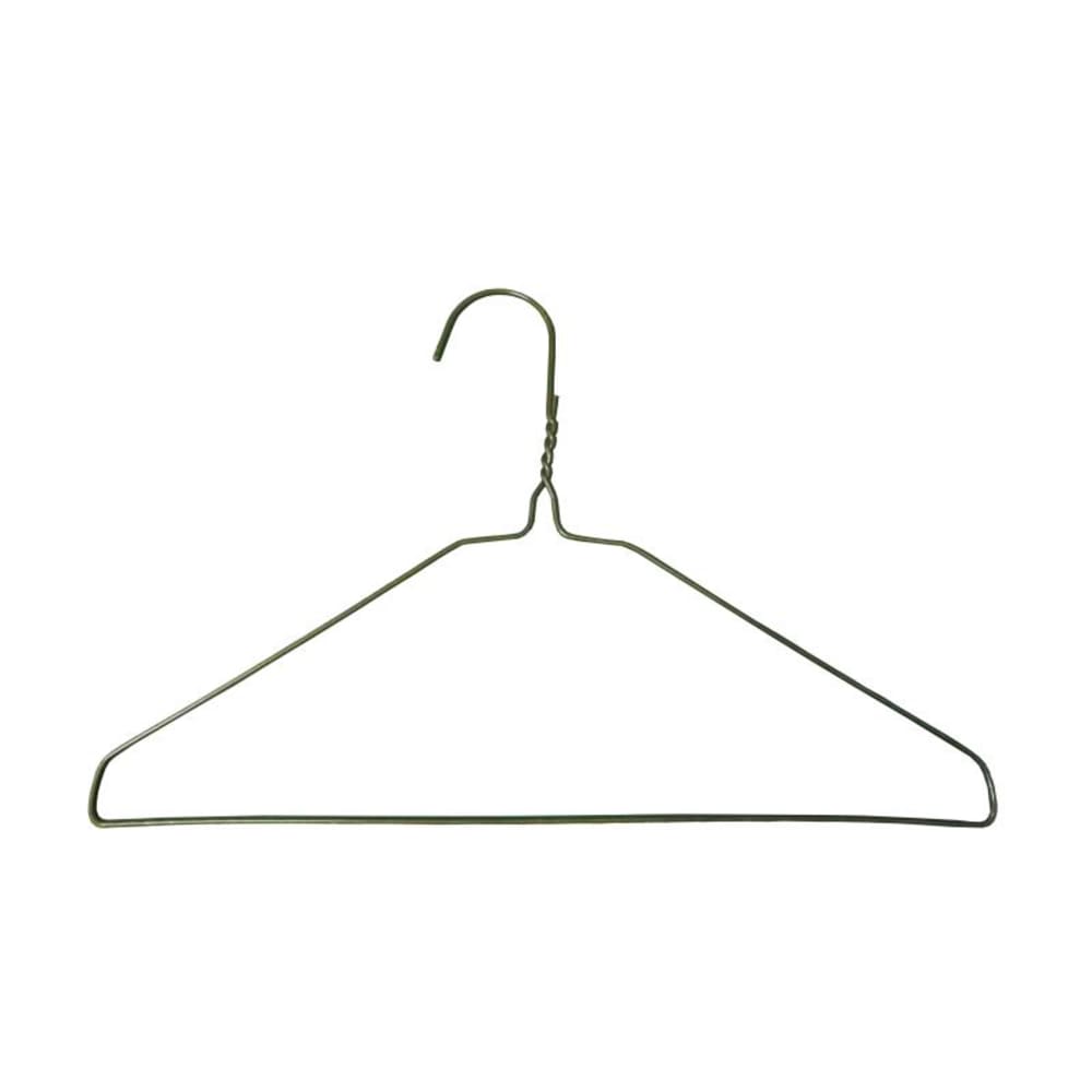 Gold wire suit hangers compared with alternative hanger materials