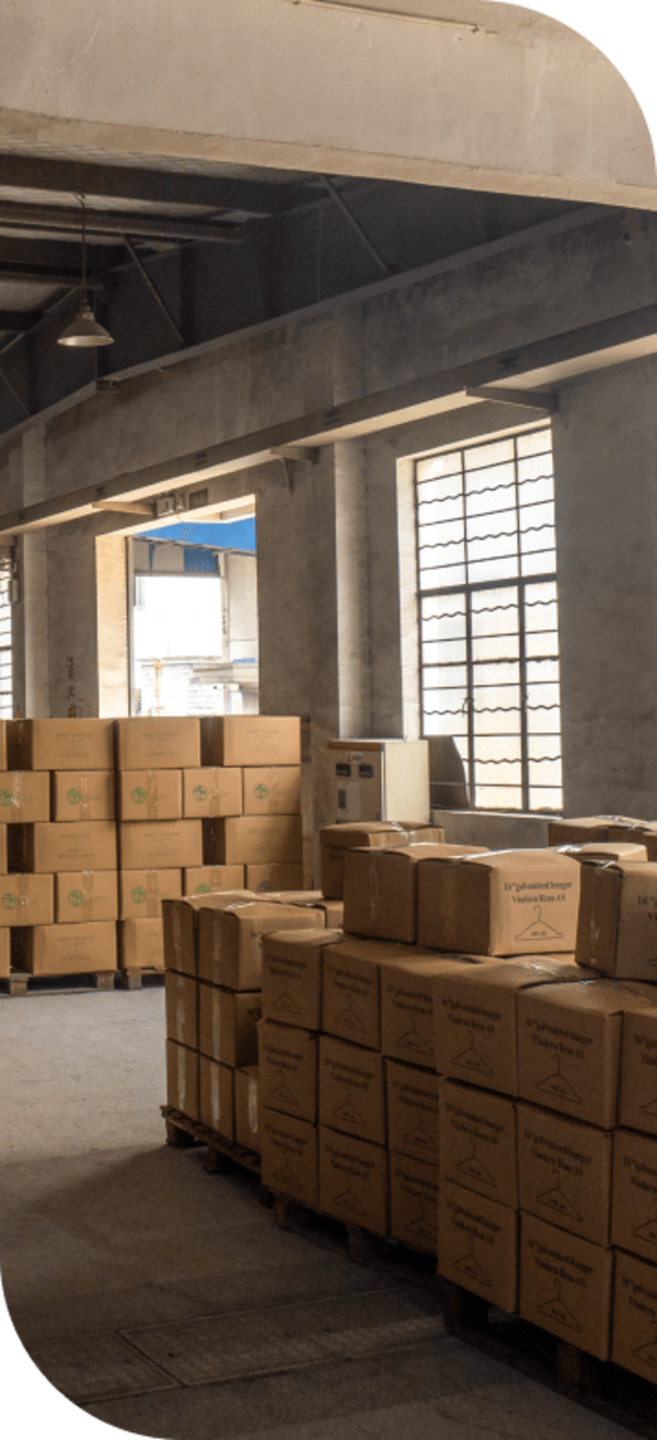 Dry cleaning hangers ready for export