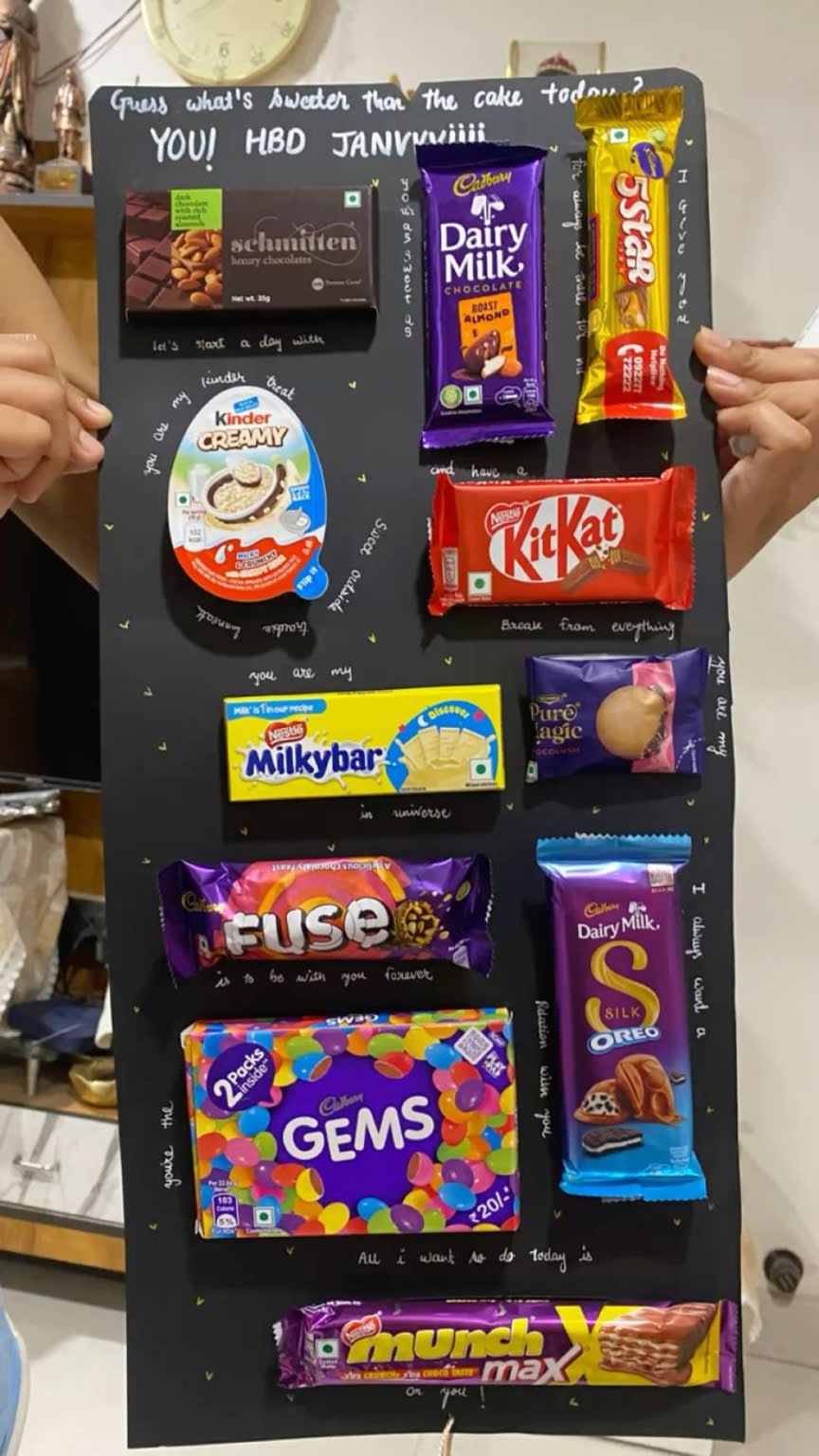 Personalized Chocolate Message Board / Card
