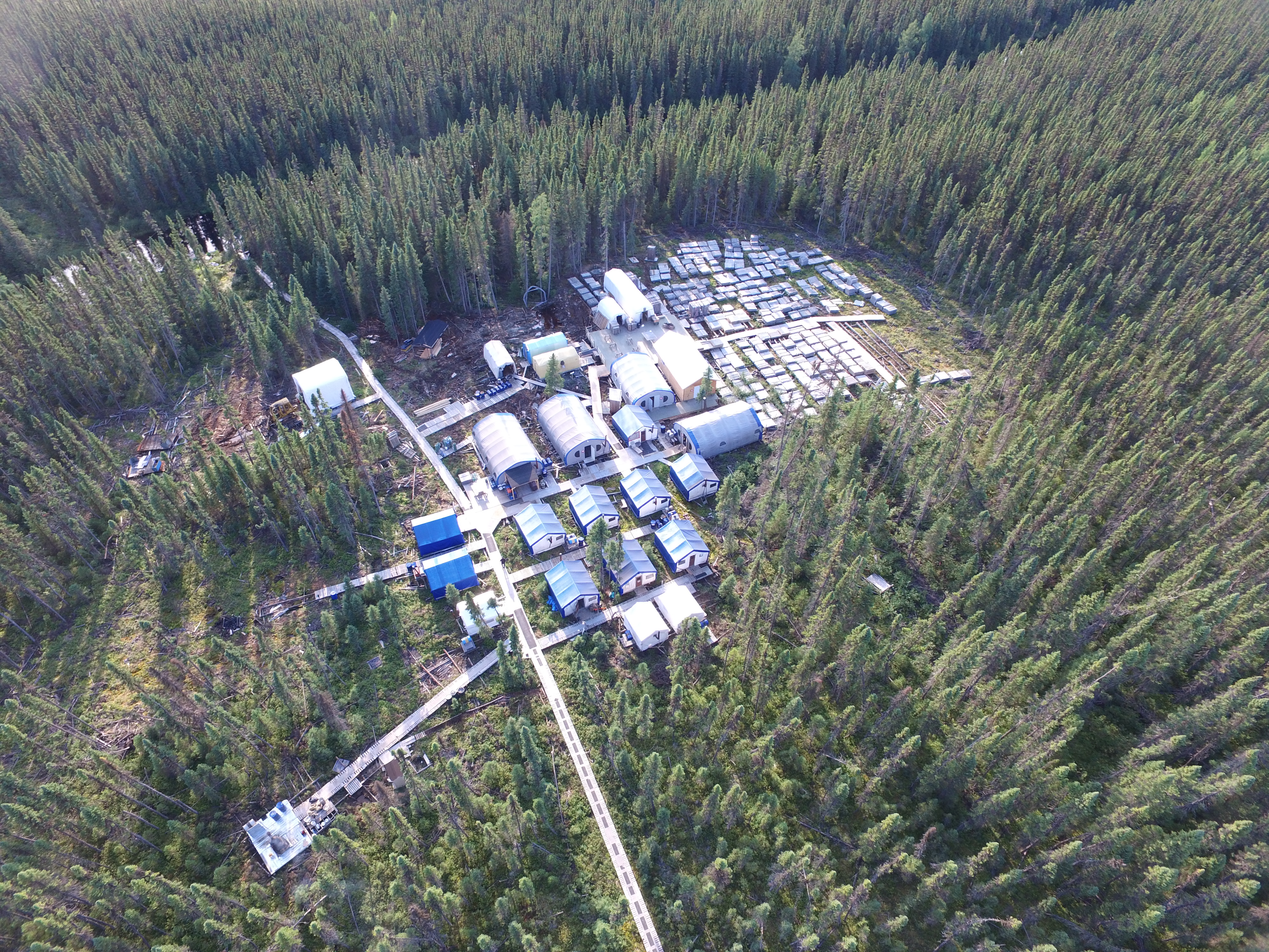Remote Exploration Camp Boreal Canada