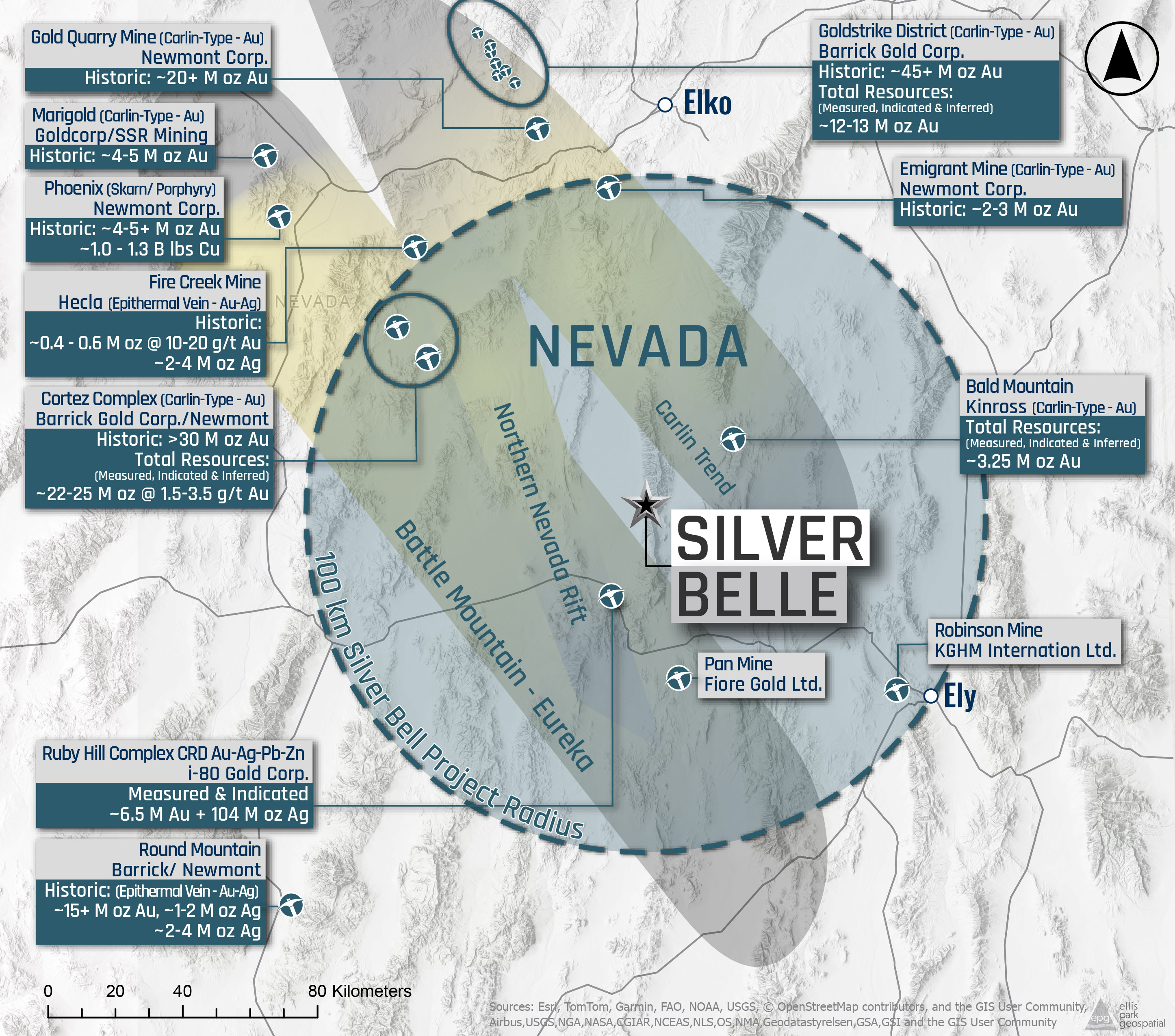 Silver Bell Nevada Map