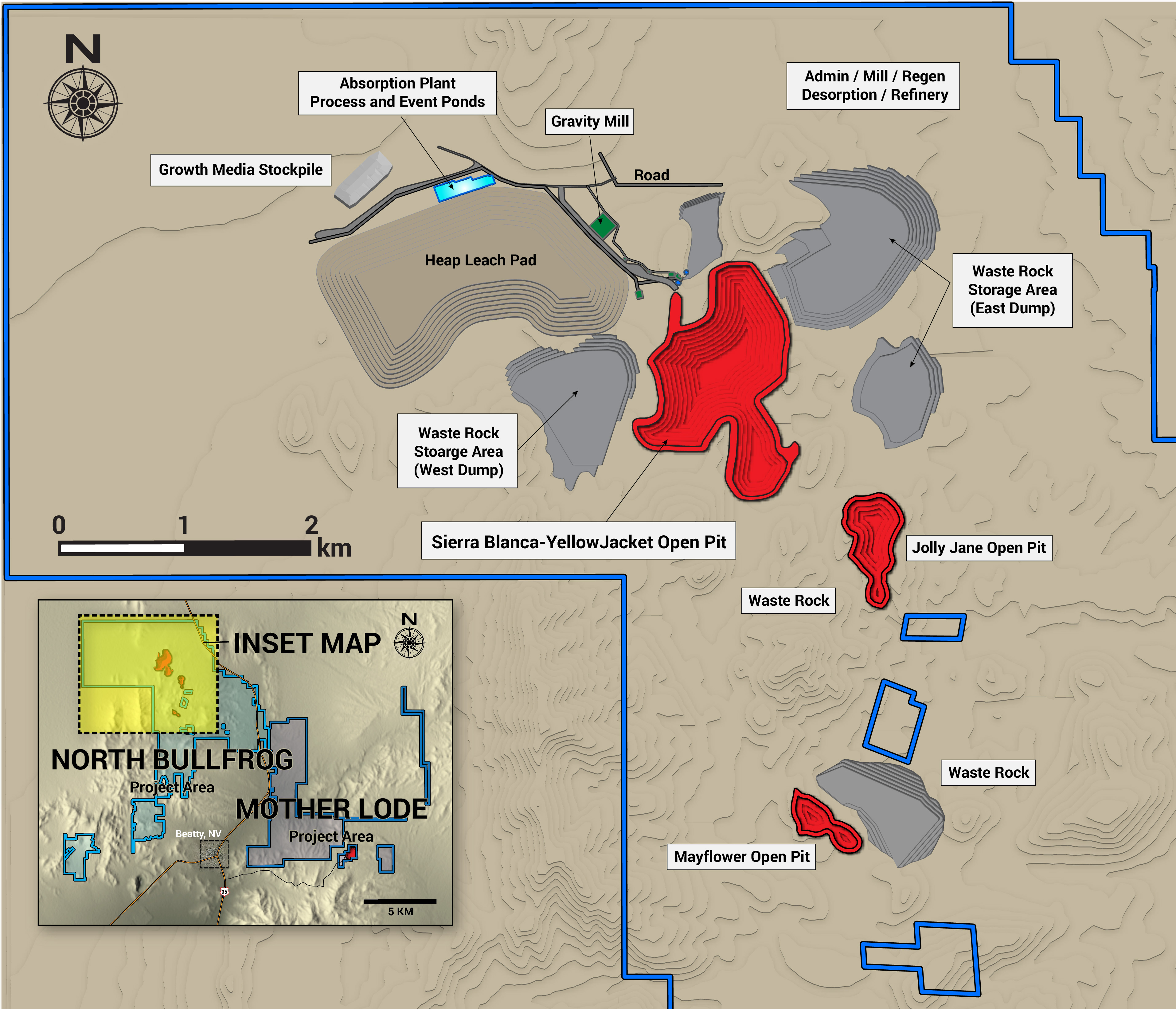 North Bullfrog Infrastructure Map