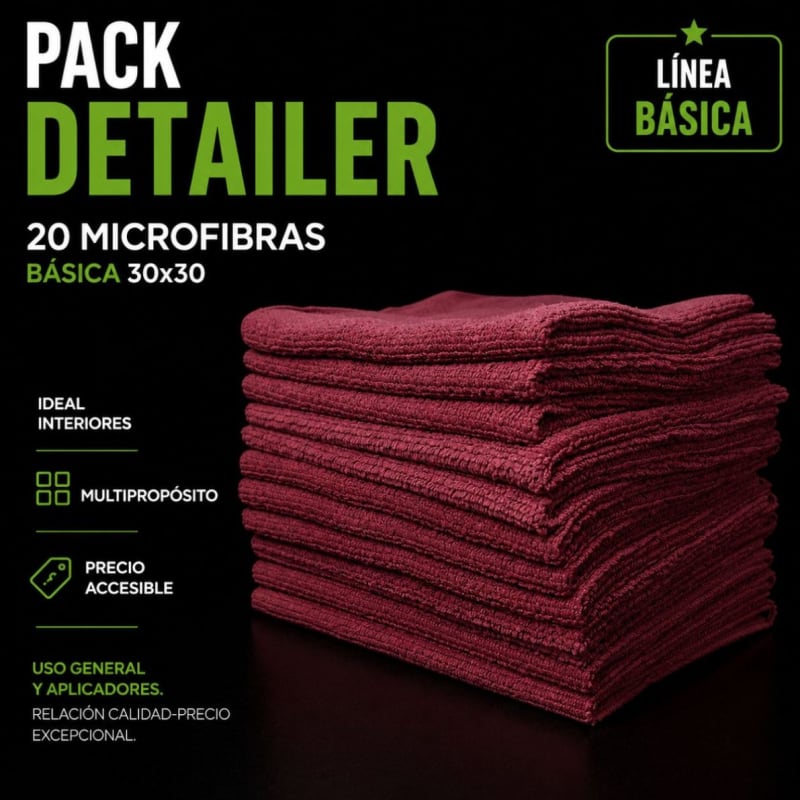 Pack x20 Paños de Microfibra Multiuso 30x30
