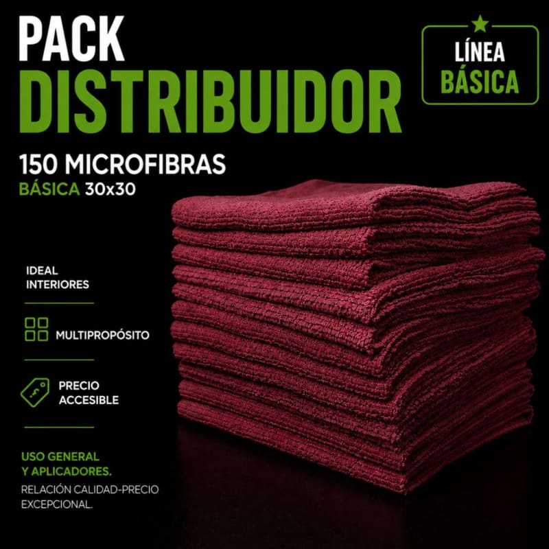 Pack x100 Paños de Microfibra Multiuso 30x30