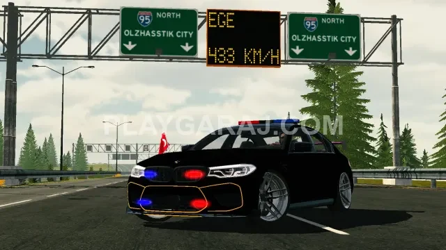 bmw polis araçlı hd logolu