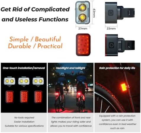 Vue 5 de Éclairage Vélo USB Rechargeable
