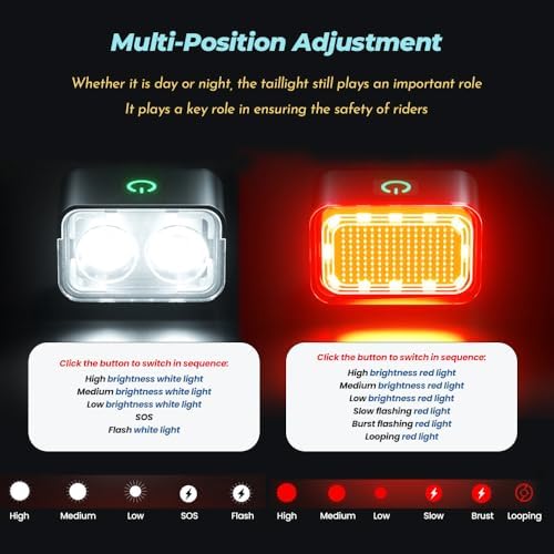 Vue 7 de Éclairage Vélo USB Rechargeable