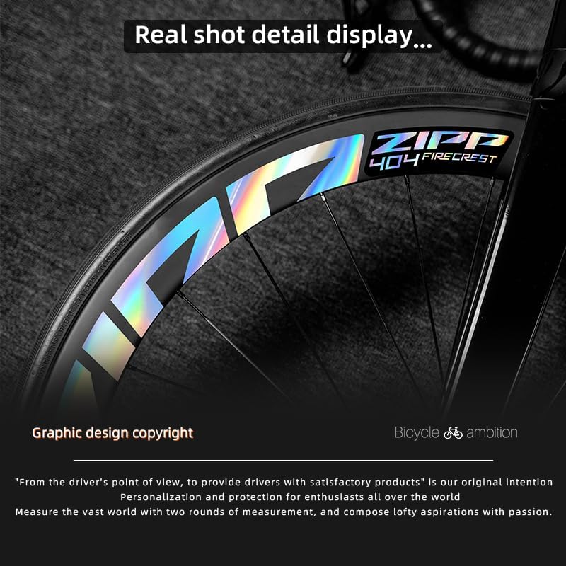 Vue 4 de Autocollants Roues Carbone Personnalisables