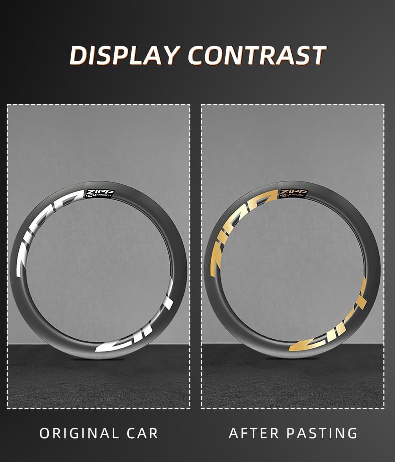 Vue 5 de Autocollants Roues Carbone Personnalisables