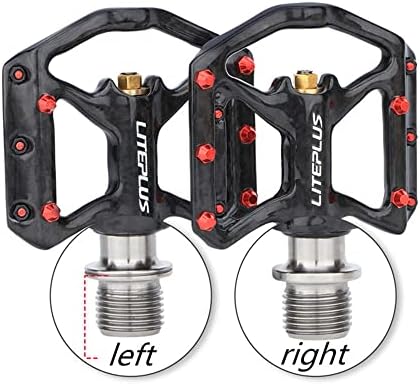 Vue 4 de Pédales Vélo Carbone Titane
