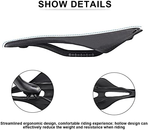 Vue 4 de Selle Vélo Carbone Léger