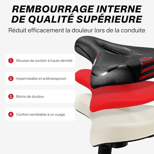 Vue 3 de Selle Vélo Confortable Gel