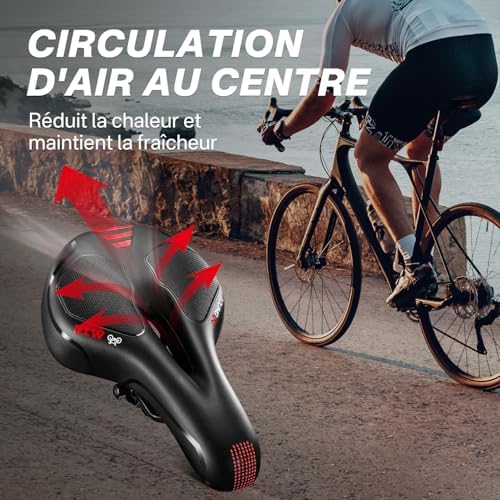 Vue 4 de Selle Vélo Confortable Gel