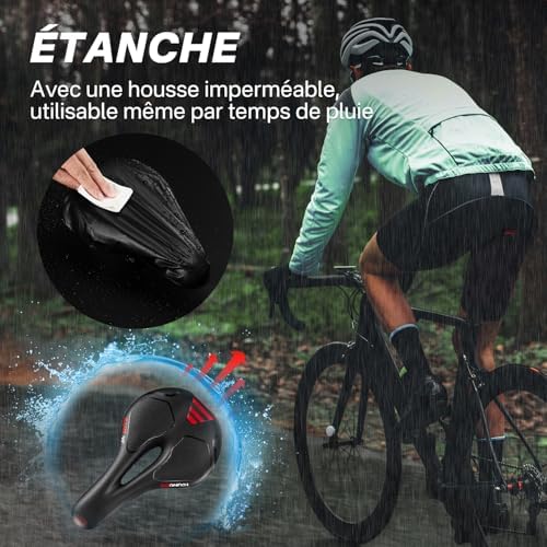 Vue 6 de Selle Vélo Confortable Gel