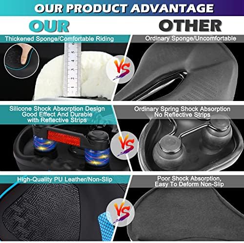 Vue 5 de Selle Vélo Confort Absorbant Chocs