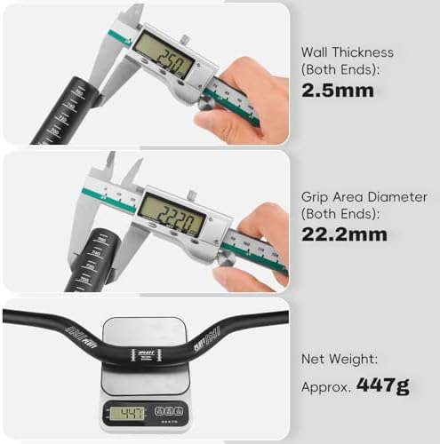 Vue 5 de Guidon Vélo Aluminium Léger