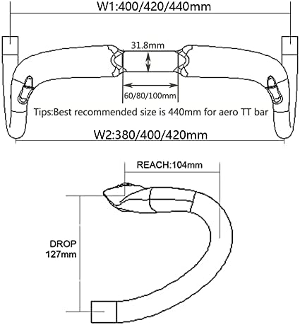 Vue 4 de Guidon Carbone Velo Gravel