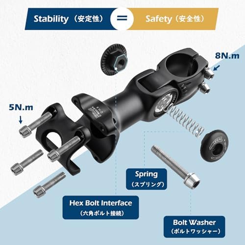 Vue 4 de Potence VTT Réglable Aluminium