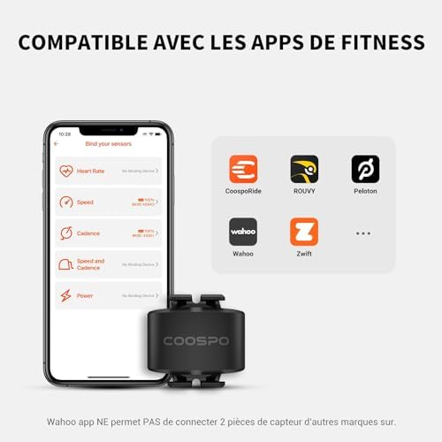 Vue 6 de Capteur Cadence Vélo Connecté