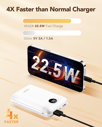 Vue 4 de Batterie Externe Rapide 20000mAh