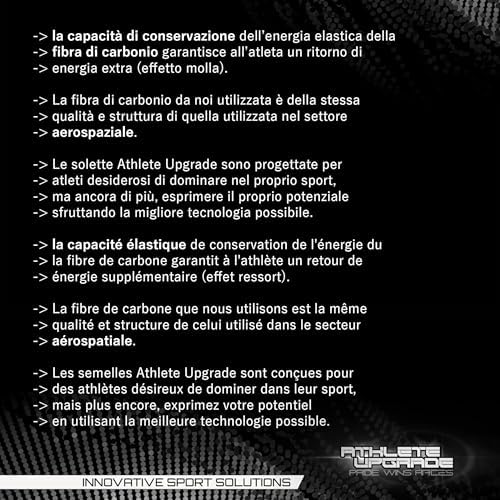 Vue 4 de Semelles Fibre Carbone Sportives