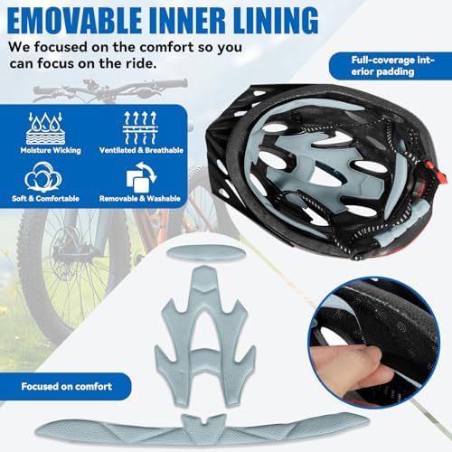 Vue 6 de Casque Vélo Sécurité LED