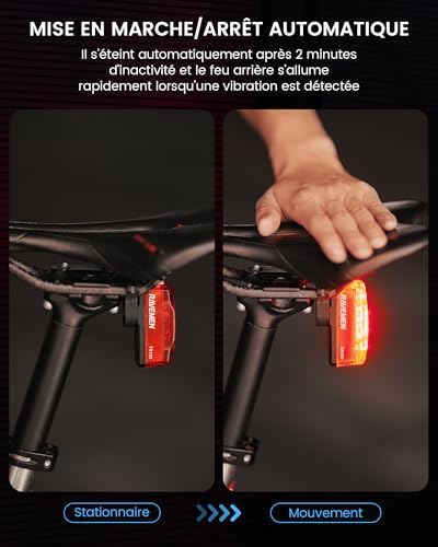 Vue 5 de Feu Arrière Vélo Sécurité