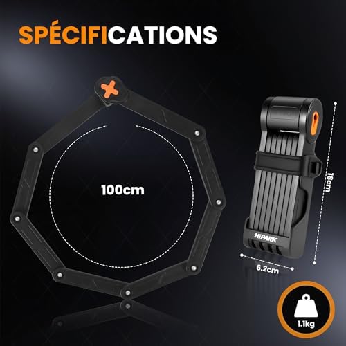 Vue 5 de Antivol Vélo Pliable Résistant