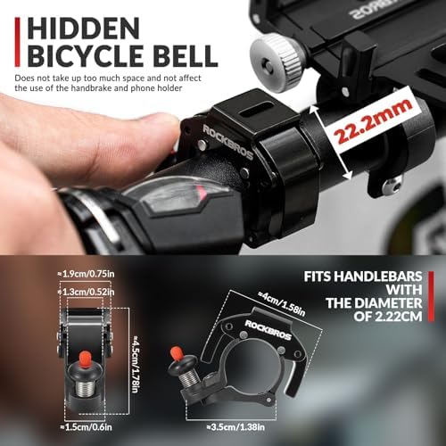 Vue 5 de Sonnette Vélo Compacte Aluminium