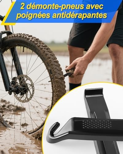 Vue 4 de Kit Réparation Pneu Vélo