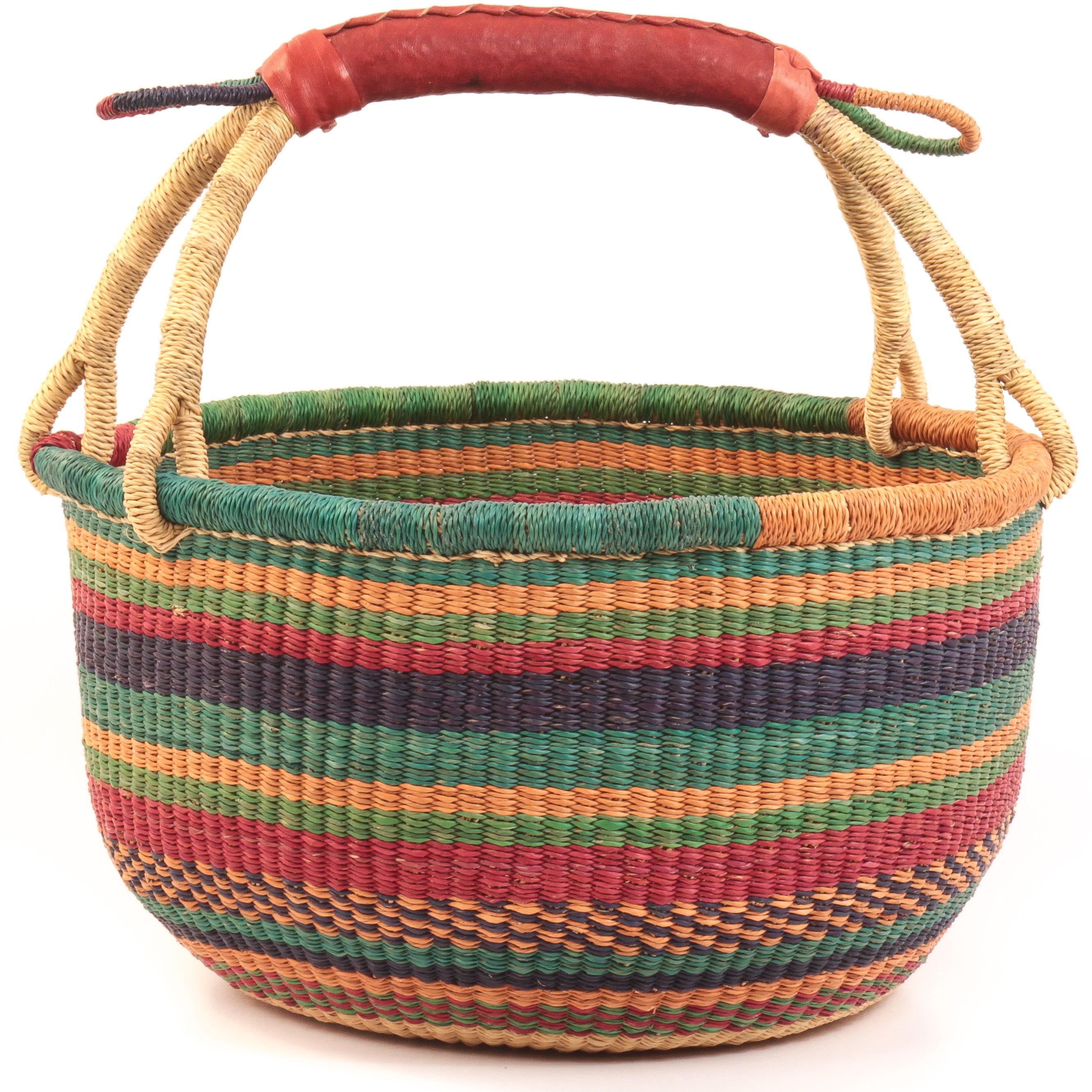 Ugandan woman artisan with handwoven basket