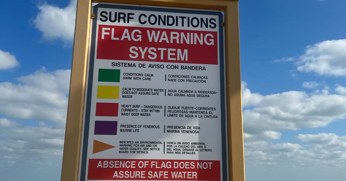 Surf Conditions Flag Warning System