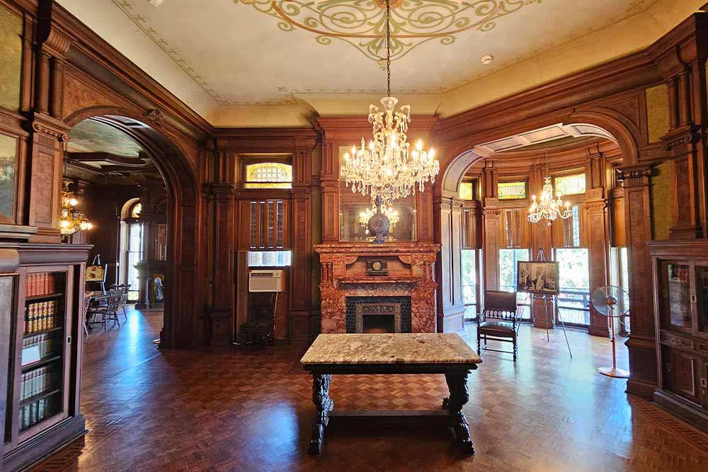 Inside of Bishop's Palace in Galveston